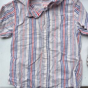 Cat & Jack Multicolor Striped Button Down Shirt